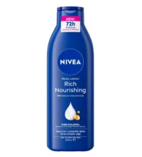 NIVEA Body Lotion for Dry to Very Dry Skin, Rich Nourishing with Pure Hyaluron, 72H Intense Moisture, 250ml