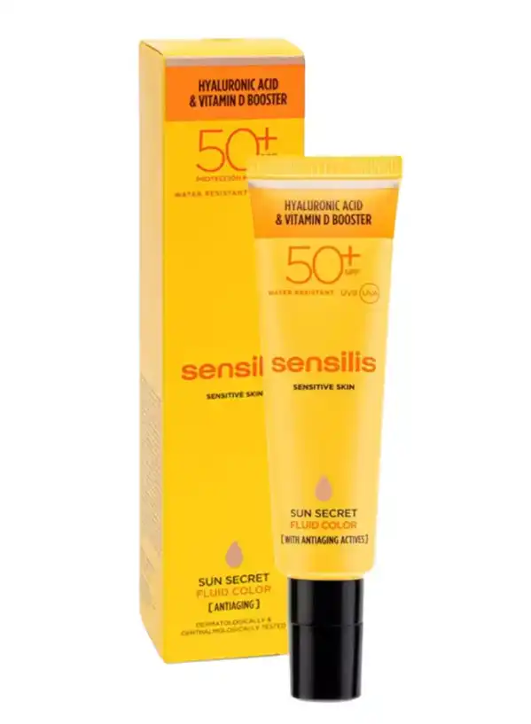 Sensilis Sun Secret Fluid SPF 50+ Anti-Aging Sunscreen – Invisible & Tinted - Image 3