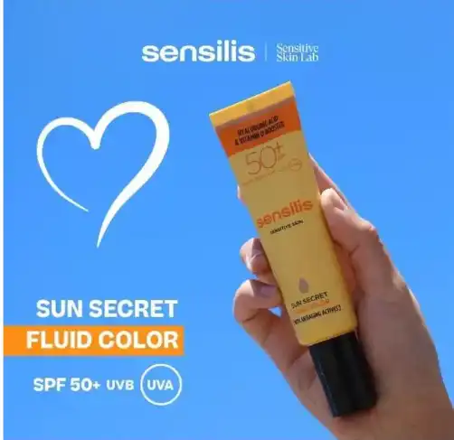 Sensilis Sun Secret Fluid SPF 50+ Anti-Aging Sunscreen – Invisible & Tinted - Image 2
