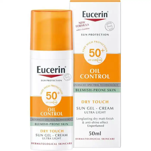Eucerin Sun Gel-Cream Oil Control SPF 50+ – Mattifying Sunscreen for Oily & Acne-Prone Skin