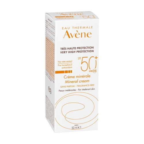 Avène Crème Minérale SPF50+ Face Mineral Sunscreen for Sensitive Skin 50ml