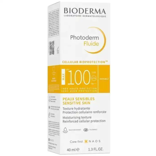 Bioderma Photoderm Fluide MAX Invisible SPF 100+ – High Protection Sunscreen – 40ml