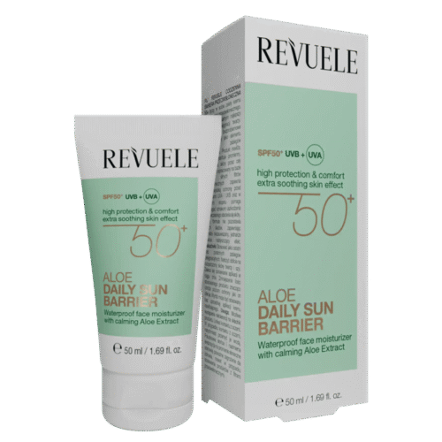 Revuele SPF 50+ Aloe Face Sunscreen Moisturizer – Waterproof 50ml