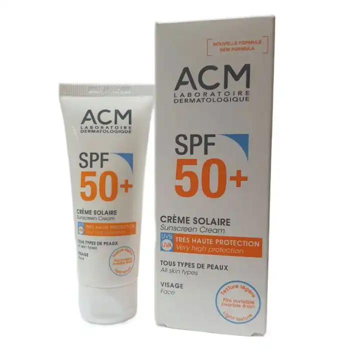 ACM SPF 50+ Sunscreen Cream for Face – All Skin Types 40ml - Image 1