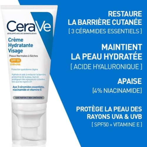 Alternative view of CeraVe Facial Moisturising Lotion SPF 50 for Normal to Dry Skin – 52ml