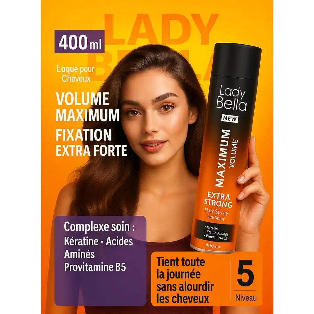 Lady Bella Maximum Volume Extra Strong Hair Spray - Image 1