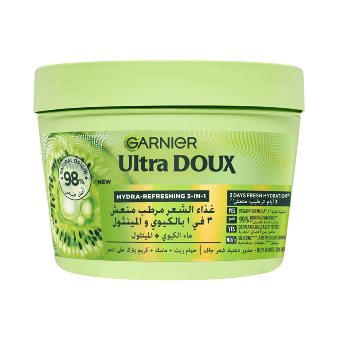 Garnier Ultra Doux Hair Food Kiwi 3-in-1 Mask 390ml - Image 1