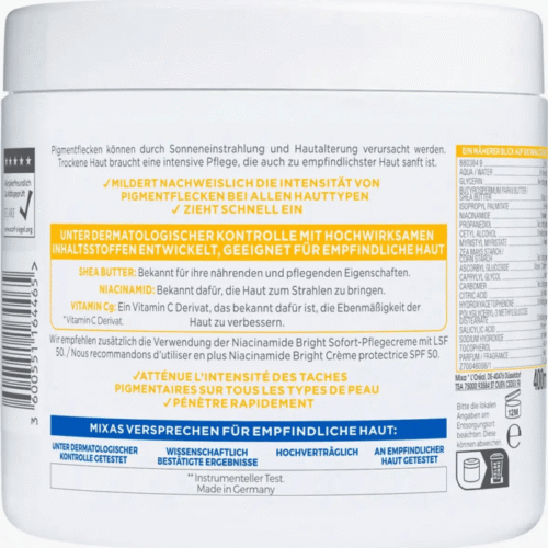 Alternative view of Mixa Niacinamide Anti-Dark Spot Cream – 400ml