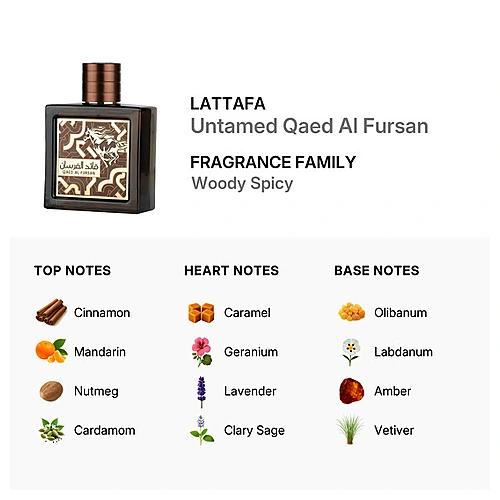 Lattafa Qaed Al Fursan Untamed Eau de Parfum, 90 ml - Image 3