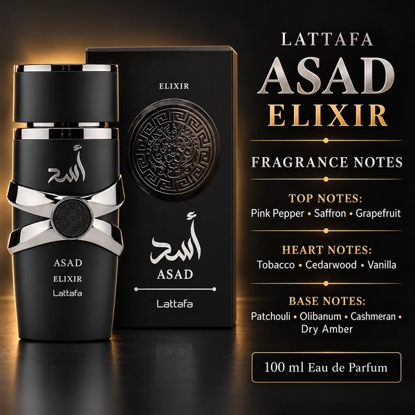 Lattafa Asad Elixir Eau de Parfum for Men, 100 ml - Image 2